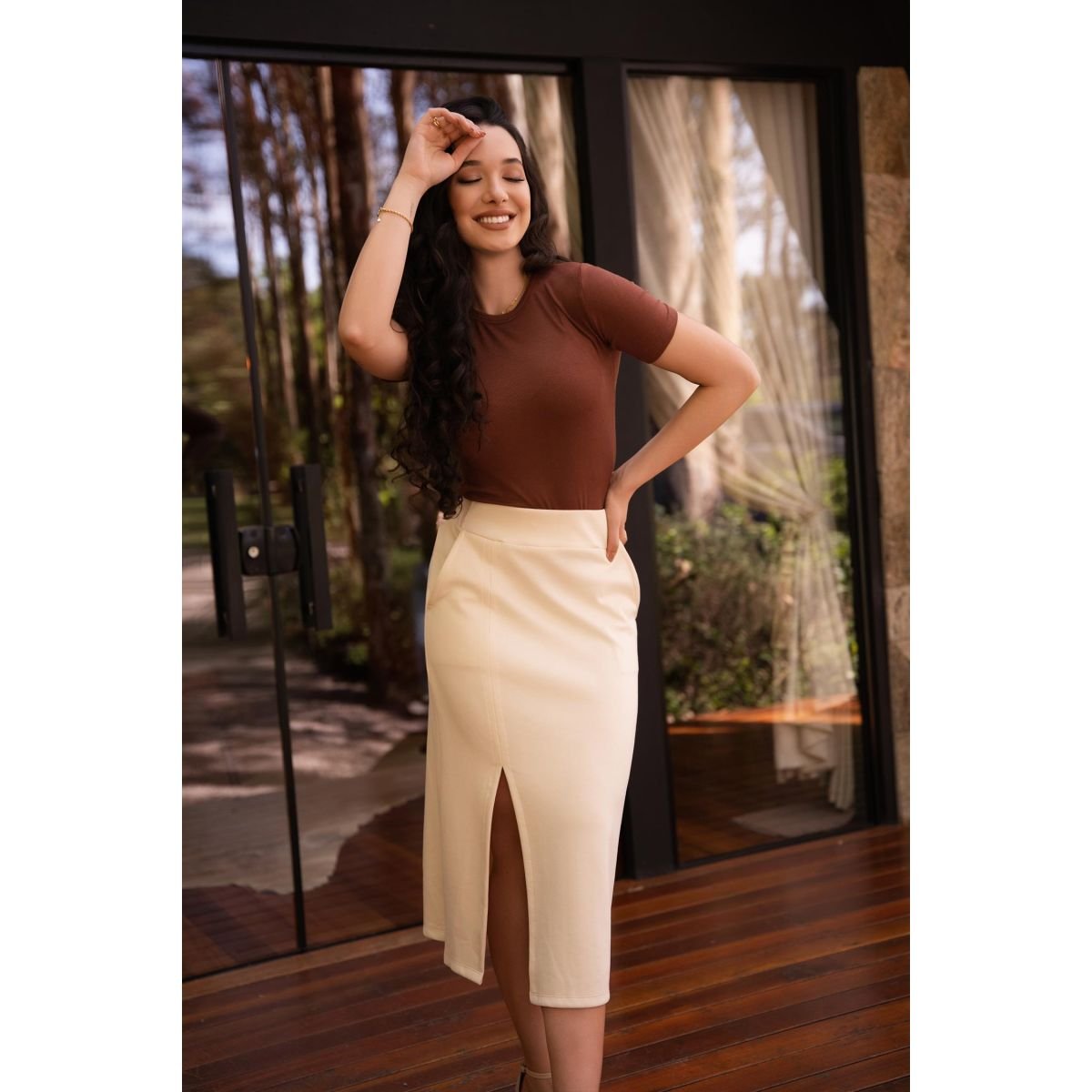 Blusa Canelada Modal