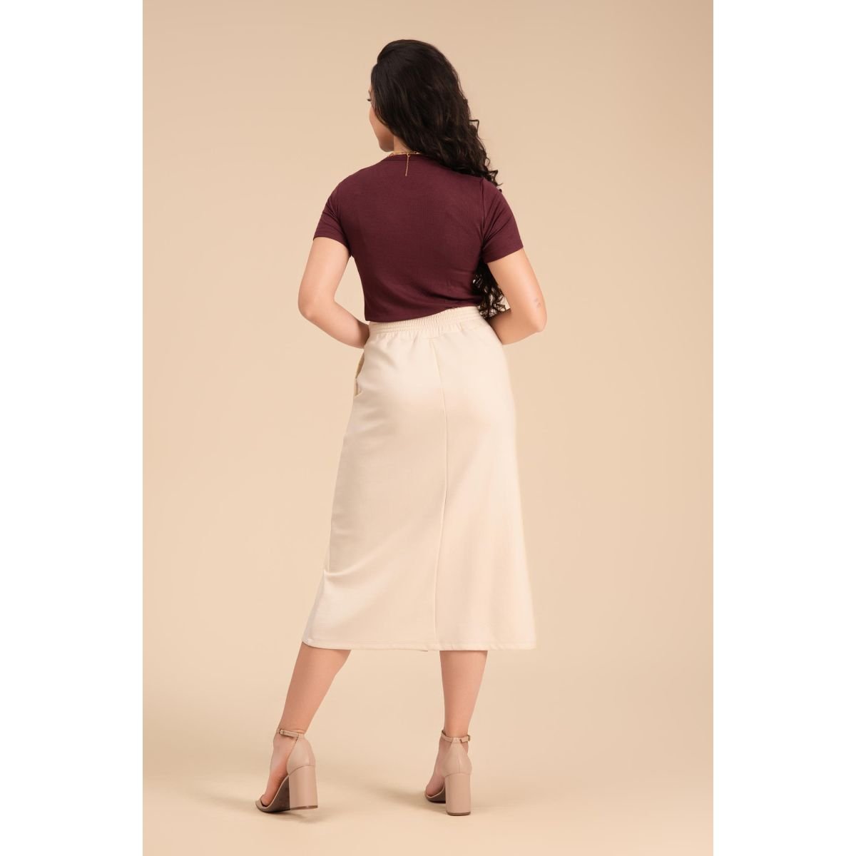 Blusa canelada modal