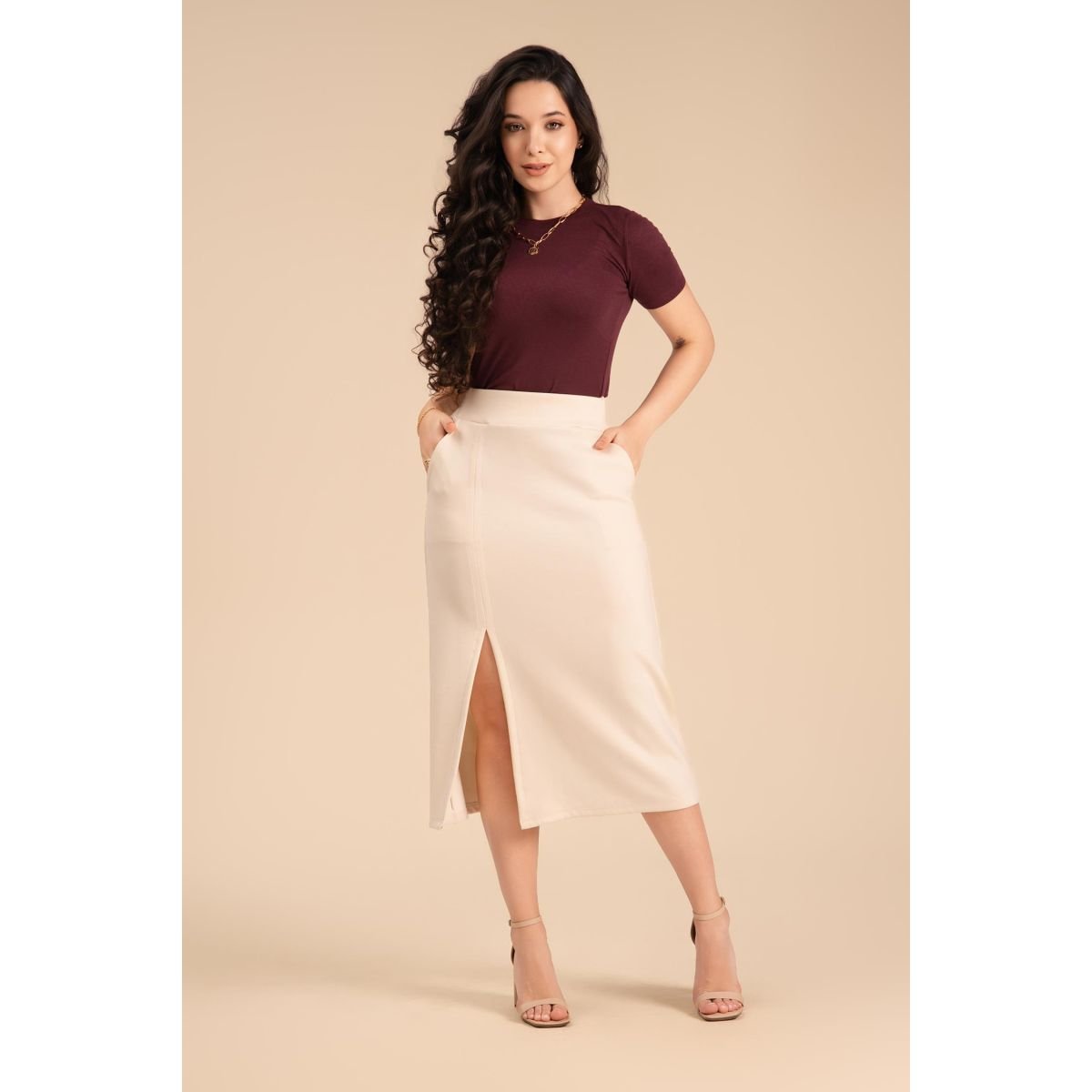 Blusa canelada modal