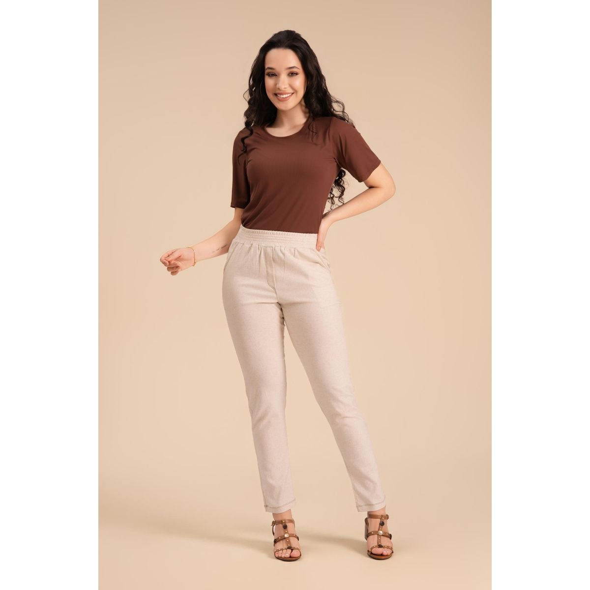 Blusa canelada modal